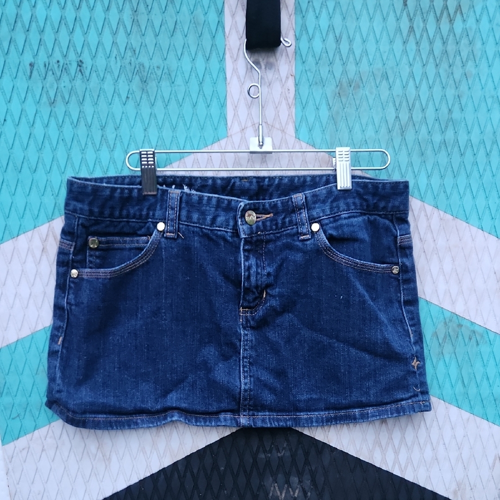 Hurley Blue Denim Mini Skirt